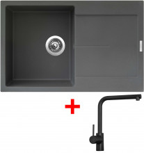 Sinks ULTIMA 790 Titanium + Elka černá matná 